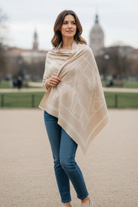 MAURIZIO BALDASSARI - BRUSHED CASHMERE SQUARE SCARF - SHITAKE