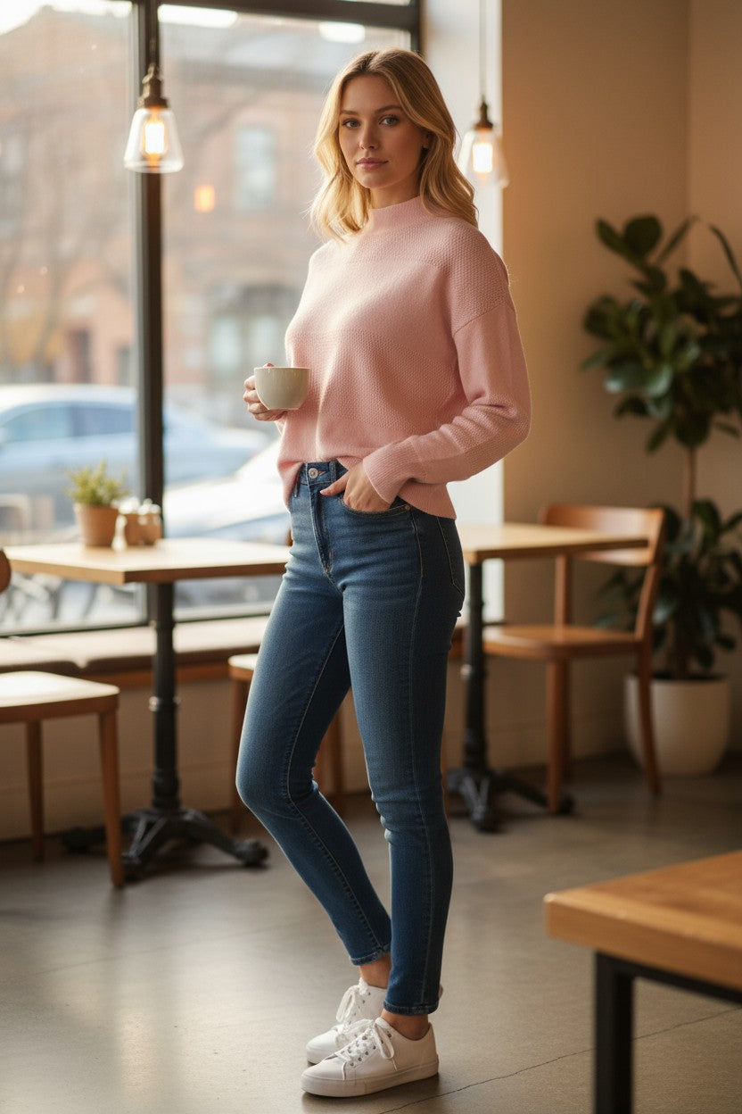 PUROTATTO CASHMERE MIXED KNIT CREW SWEATER - CIPRIA