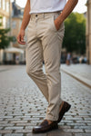 MASON'S COTTON/CASHMERE STRETCH TROUSER - STONE