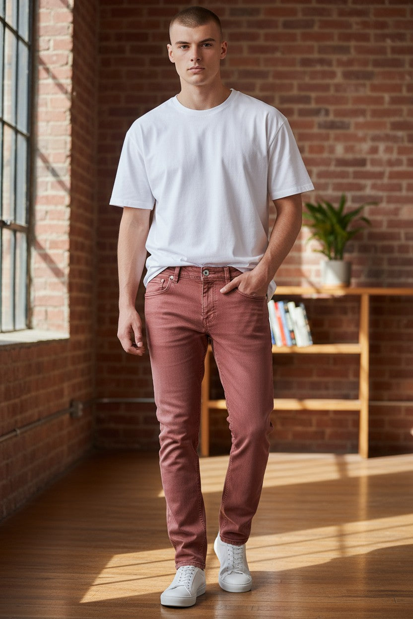 TRAMAROSSA MEN'S STRETCH JEANS - MARSALA