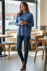 KINROSS EASY CREW SWEATER - SAPPHIRE