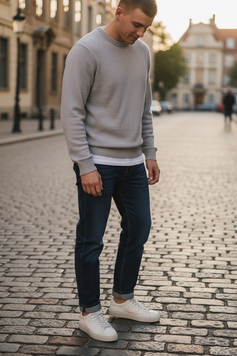 ELEVENTY DEER SKIN LOW TOP SNEAKER - WHITE