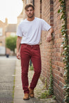 TRAMAROSSA MEN'S STRETCH CORDUROY PANTS - BORDEAUX