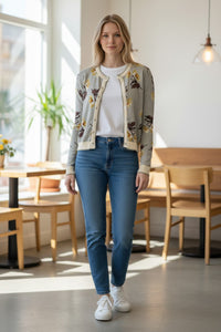 IN BED WITH YOU CARDIGAN - LIGHT BLUE POPPY