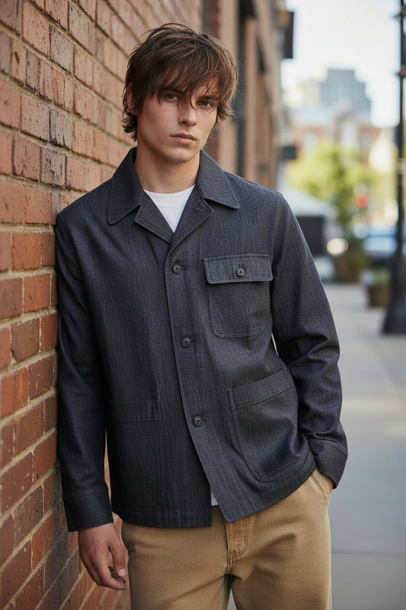 MASON'S MEN’S CHORE JACKET - DARK DENIM