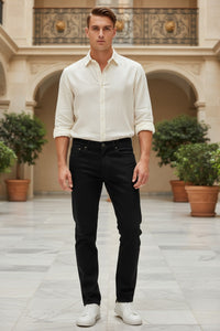 PT TORINO COTTON-CASHMERE STRETCH JEAN - NAVY SCURO