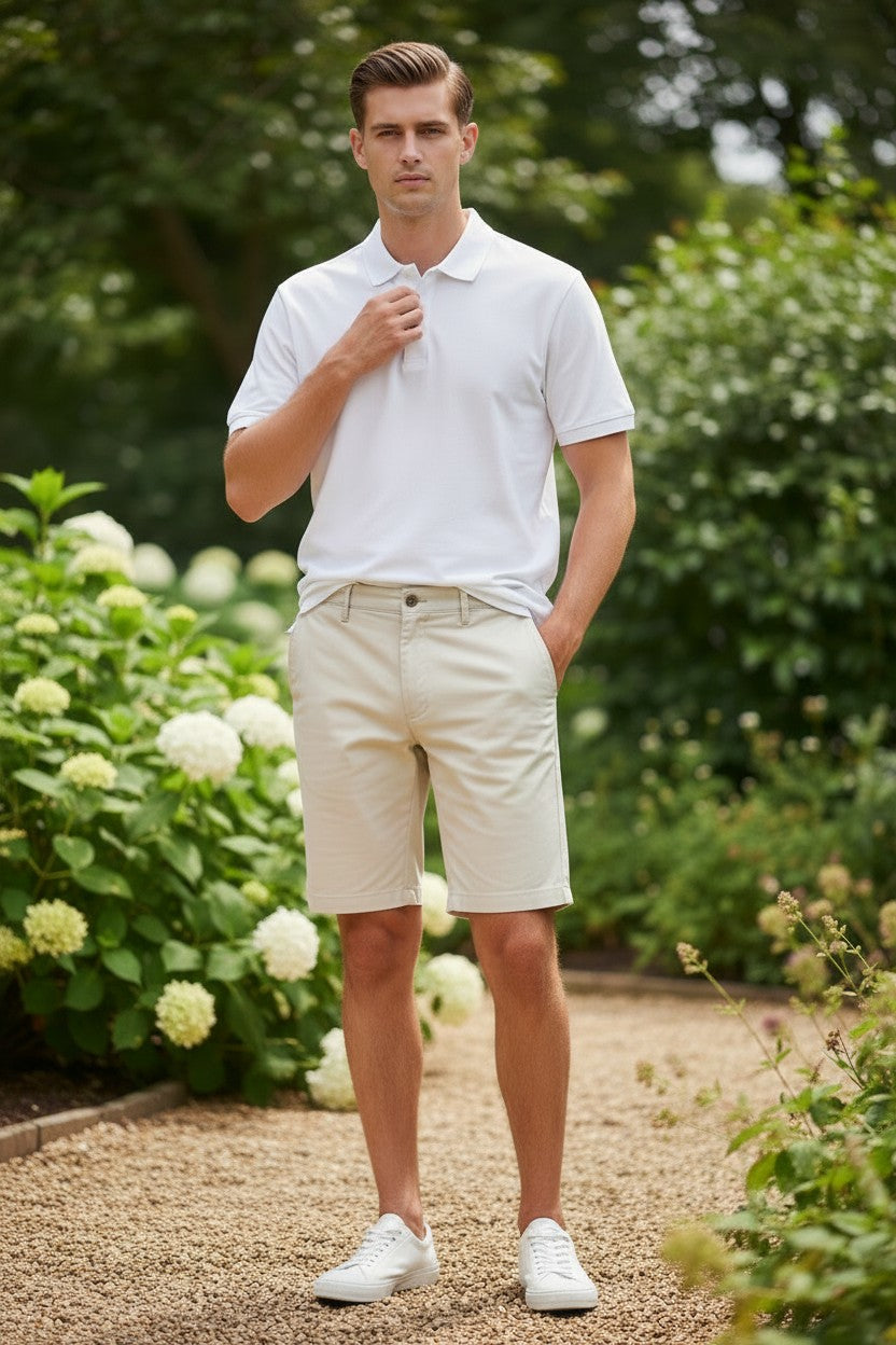 PETER MILLAR COMFORT CROWN SHORTS - STONE