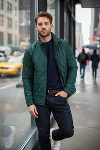 PETER MILLAR BRIGHTON SHIRT JACKET - DEEP VERDANT