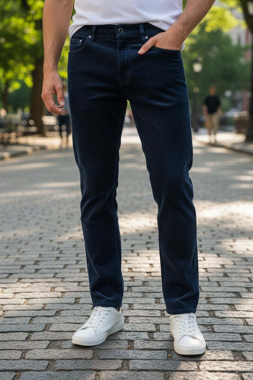 MAC MEN'S ARNE CORDUROY PANT - MIDNIGHT BLUE