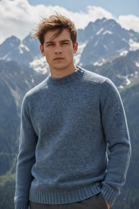 HARLEY OF SCOTLAND DONEGAL WOOL SWEATER - OSSIAN