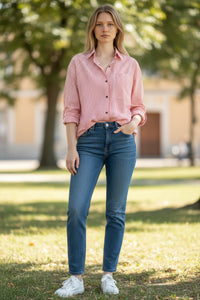 BARBOUR POLLY STRIPED SHIRT - POPPY RED STRIPE