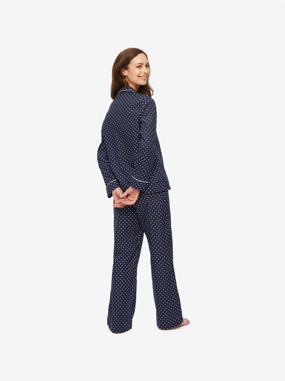 Navy pajama set womens hot sale