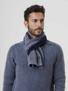 FLY3 REVERSIBLE KNIT SCARF - NAVY