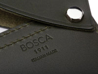 BOSCA 1911 FLIPPER CARD CASE WALLET - GREEN