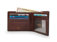 BOSCA 1911 EXECUTIVE I.D. WALLET - DARK BROWN DOLCE LEATHER