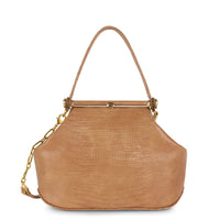 LANCASTER STUDIO DREAM MINI HANDLE BAG - CAMEL LEZARD