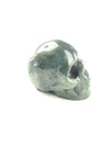 BUTTON DOWN CARVED STONE MEDIUM SKULL - MOSS AGATE