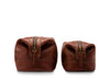 BOSCA 1911 MINI SHAVE KIT - DARK BROWN