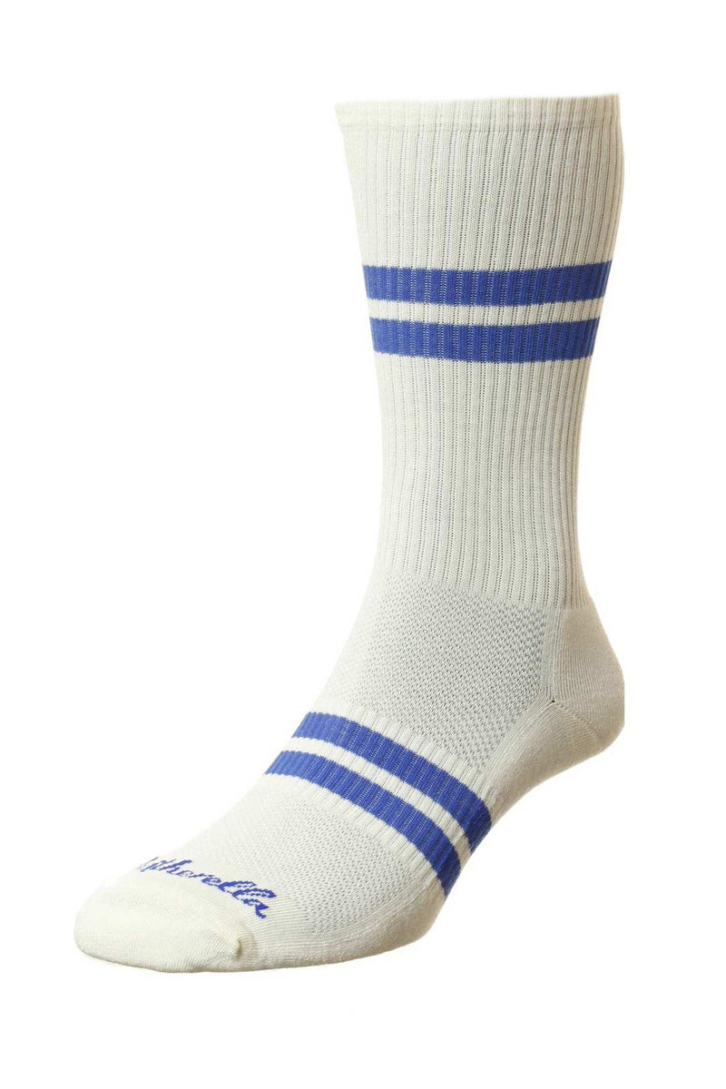 PANTHERELLA MEN'S SPORTS LUXE SOCKS WITH CUSHIONED SOLE - CREAM