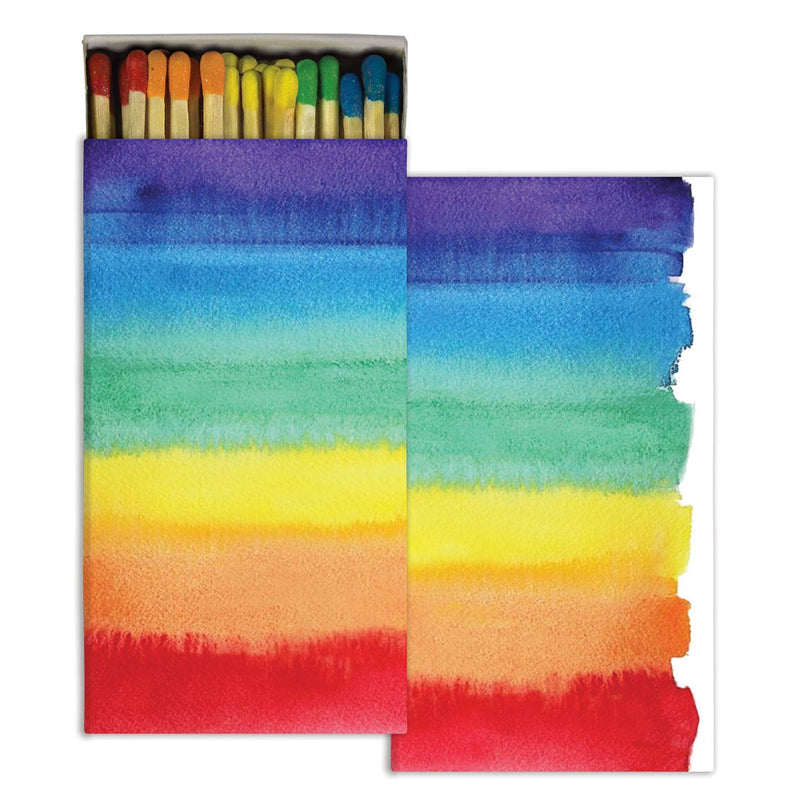 4" MATCHES - WATERCOLOR RAINBOW