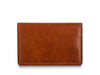 BOSCA 1911 CALLING CARD CASE WALLET IN AMBER DOLCE LEATHER