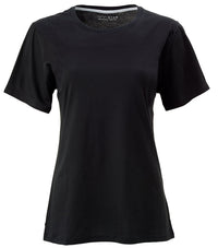 BLUE 1899 WOMEN'S PIMA COTTON T-SHIRT CREWNECK SHORTSLEEVE - BLACK