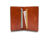 BOSCA 1911 CALLING CARD CASE WALLET IN AMBER DOLCE LEATHER