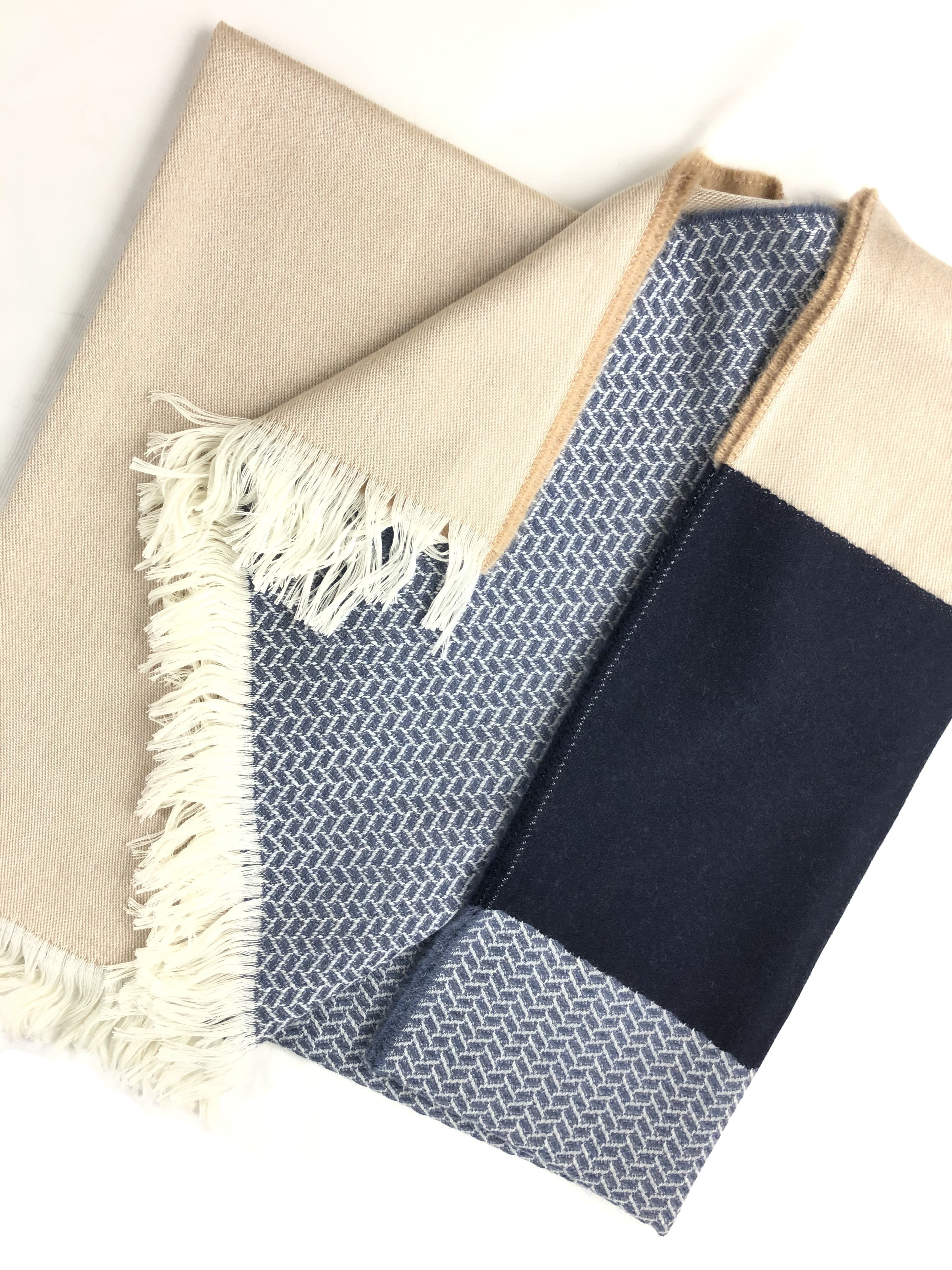 Navy blue wool discount throw