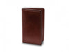 BOSCA 1911 CALLING CARD CASE WALLET IN DARK BROWN DOLCE LEATHER