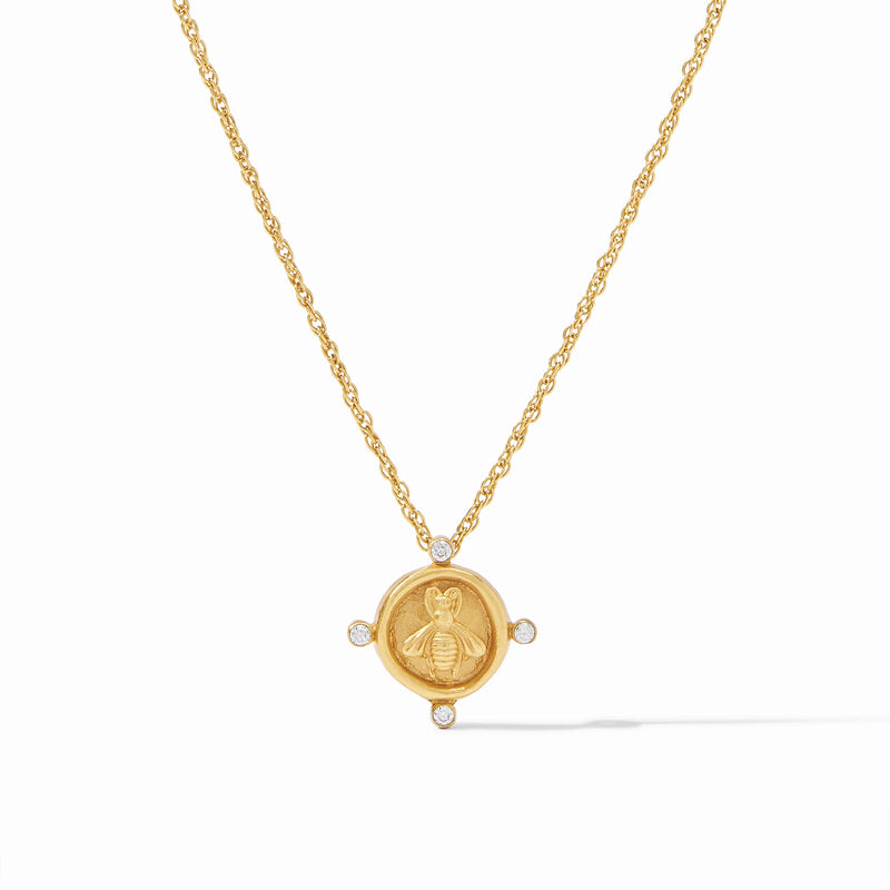 JULIE VOS BEE CAMEO SOLITAIRE NECKLACE