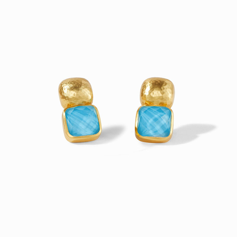 JULIE VOS CATALINA EARRING - IRIDESCENT PACIFIC BLUE