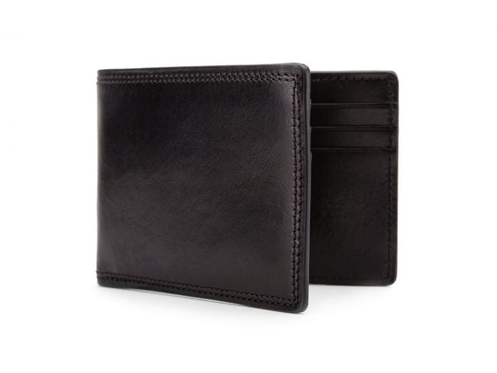 Bosca Men's Small Bifold Leather Wallet