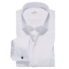EMANUEL BERG FORMAL SHIRT WITH PIQUE BIB - WHITE