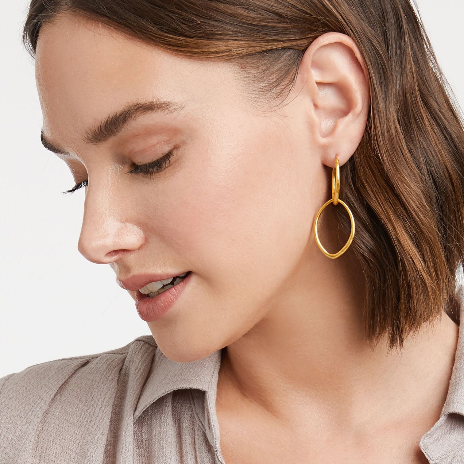 JULIE VOS FLEUR-DE-LIS 2-IN-1 EARRING