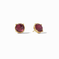 JULIE VOS HONEY STUD EARRING - IRIDESCENT RUBY RED