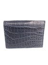 W.KLEINBERG ALLIGATOR ID CARD CASE WALLET - NAVY