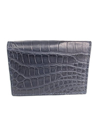 W.KLEINBERG ALLIGATOR ID CARD CASE WALLET - NAVY