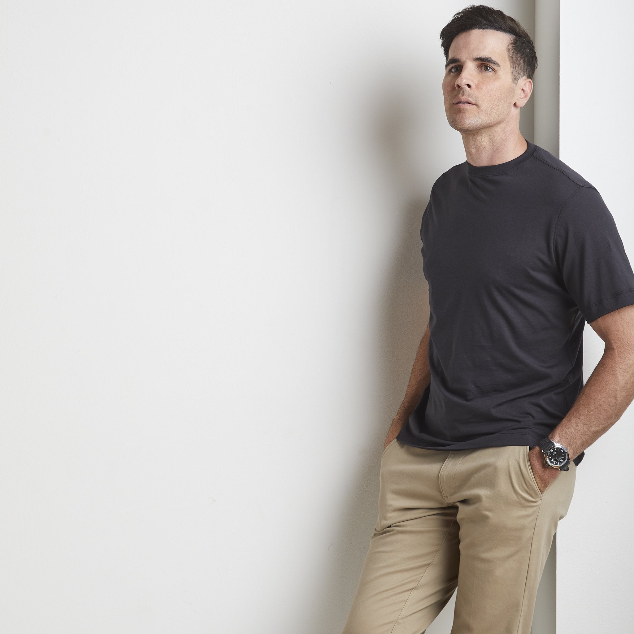 black dress shirt with khaki pants Pant Combination Black Shirt Khaki Pants White Shoes Outfit Black Dress Shirt With Khakis HOT Black Dress Pants Mens