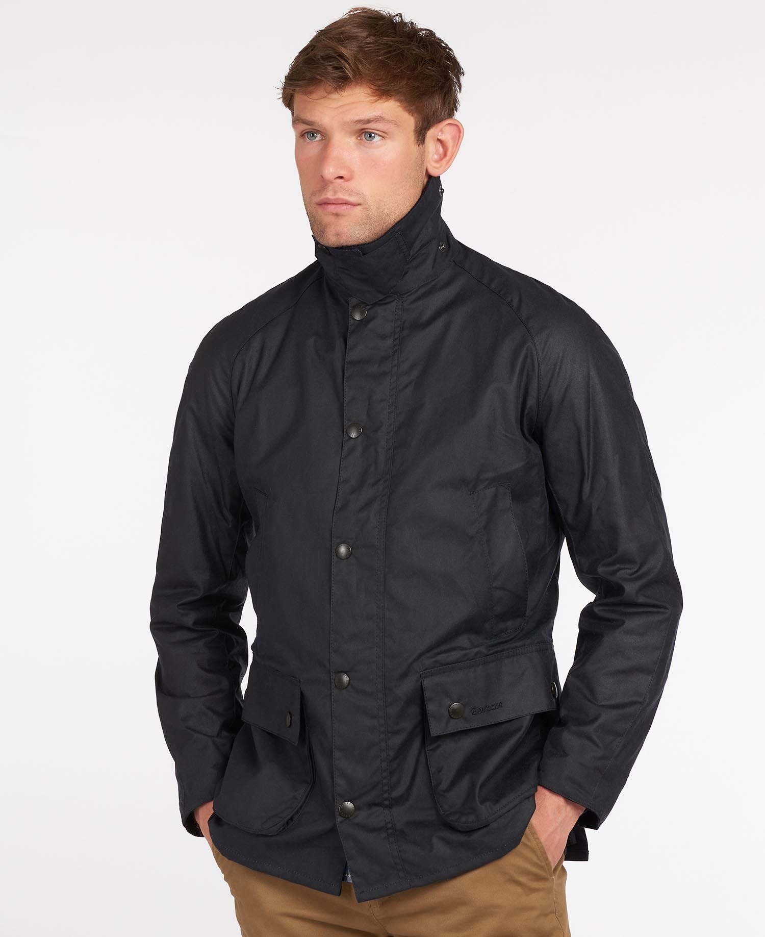 BARBOUR ASHBY WAX JACKET - NAVY