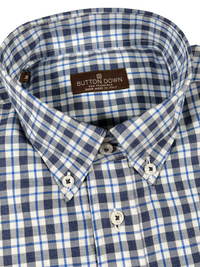 BUTTON DOWN MEN'S SHIRT - BLUE TONAL PLAID