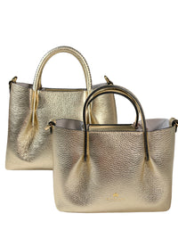 CUOIERIA FIORENTINA CANDY MINI TOTE - METALLIC GOLD