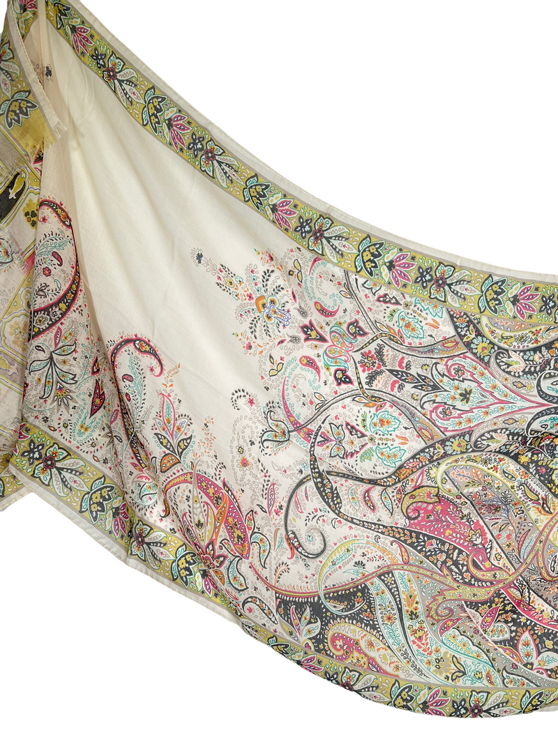 ETRO PAISLEY SCARF - WHITE