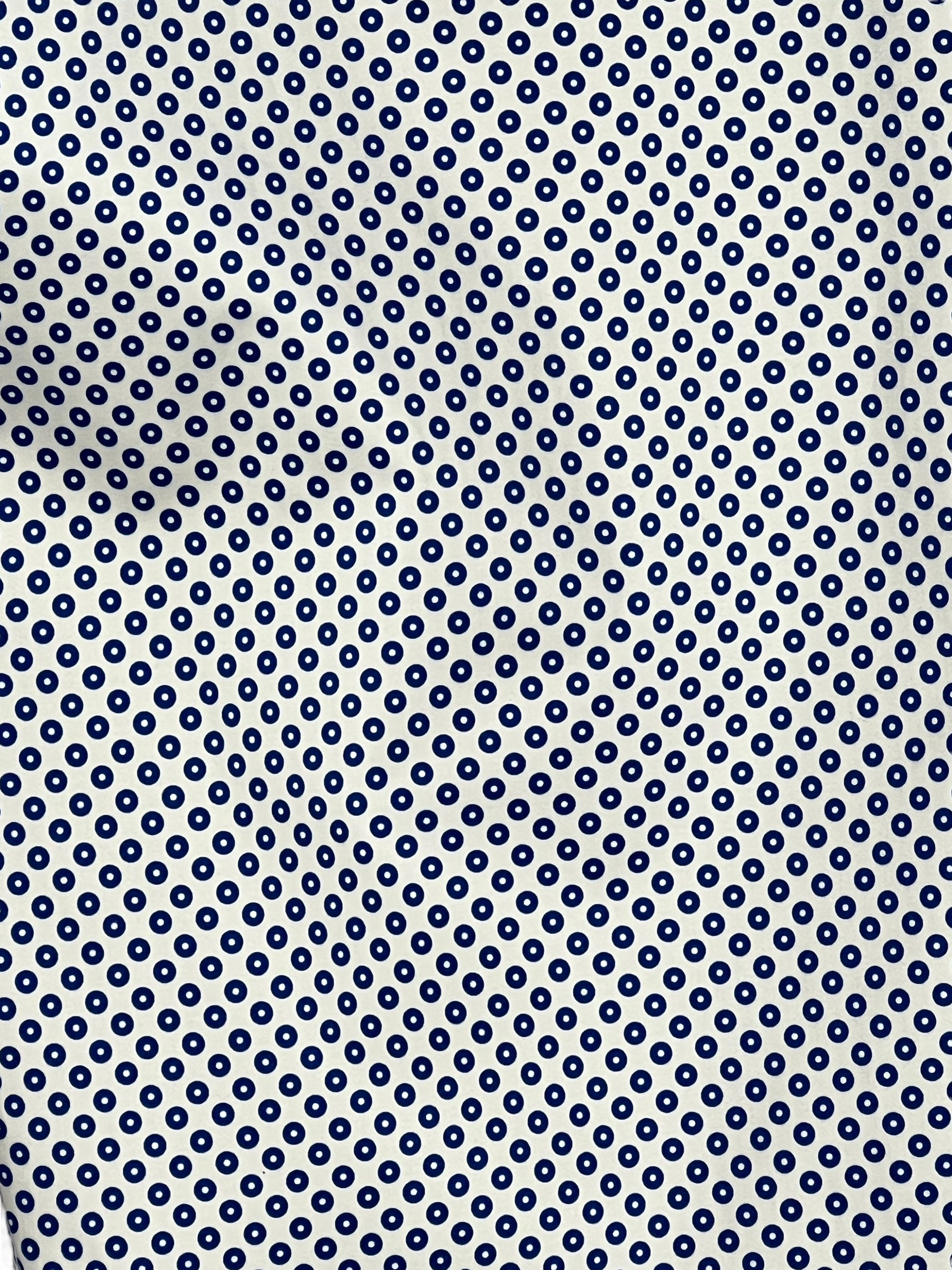 PIAZZA SEMPIONE DOTTED STRETCH PANT - WHITE/NAVY