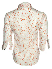 AMINA RUBINACCI DOTS BLOUSE - ORANGE