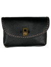 VISONA LEATHER SMALL CROSSBODY BAG - NERO