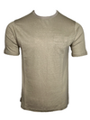 SCOTT BARBER LINEN POCKET TEE - TAN