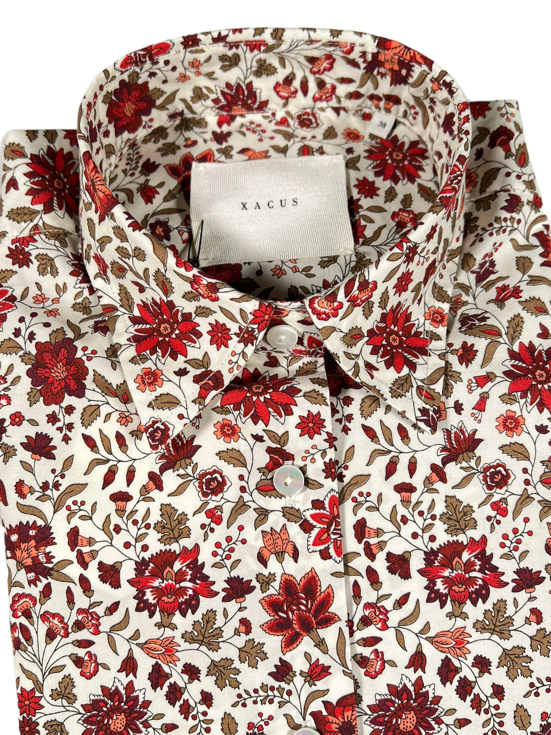XACUS FLORAL BLOUSE - RED/WHITE
