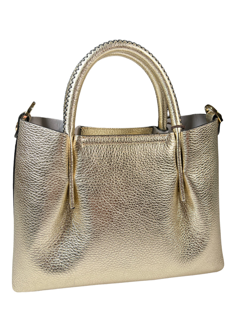 CUOIERIA FIORENTINA CANDY SMALL TOTE - METALLIC GOLD