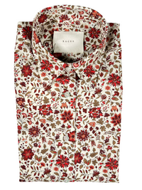 XACUS FLORAL BLOUSE - RED/WHITE