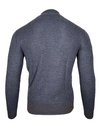 PERU UNLIMITED 1/4 ZIP HOUNDSTOOTH SWEATER - MIDNIGHT BLUE/CHOCOLATE